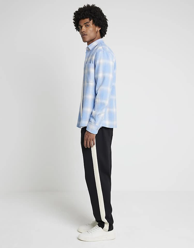 River Island Regular Fit Taped Joggers In Black For Men 3 River Island Regular Fit Taped Joggers In Black For Men