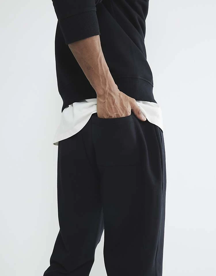 River Island Funnel Neck Sweatshirt & Joggers Set In Black For Men 4 River Island Funnel Neck Sweatshirt & Joggers Set In Black For Men - Image 4