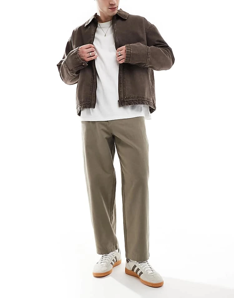 River Island Barrel Worker Trousers In Light Khaki For Men 8 River Island Barrel Worker Trousers In Light Khaki For Men - Image 6