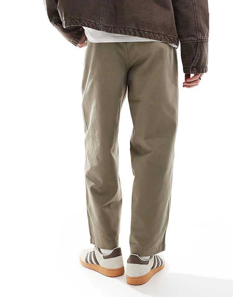 River Island Barrel Worker Trousers In Light Khaki For Men 4 River Island Barrel Worker Trousers In Light Khaki For Men - Image 2