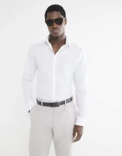 River Island Slim Fit Long Sleeve Shirt Pack Of 2 In White For Men