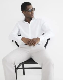 River Island Slim Fit Long Sleeve Shirt Pack Of 2 In White For Men -Layered Clothes 208095904 3