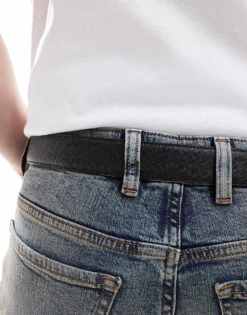 River Island Essential Belt In Black For Men -Layered Clothes 208143855 3