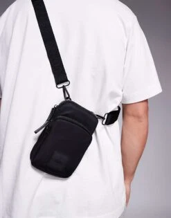 River Island Cross Body Bag In Black For Men -Layered Clothes 208143875 1 black 1