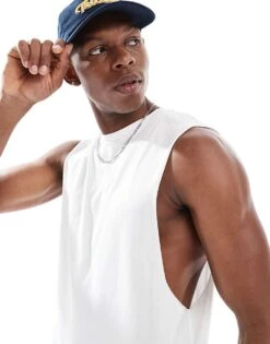 River Island Vest In White For Men -Layered Clothes 208143981 3