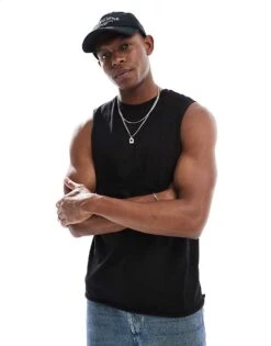 River Island Vest In Black For Men