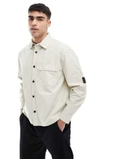 River Island Tech Over Shirt In Light Green For Men Green - Light -Layered Clothes 208144387 1 greenlight 1
