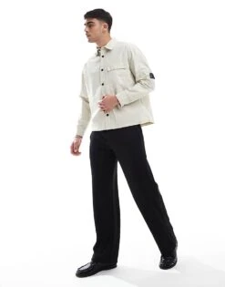 River Island Tech Over Shirt In Light Green For Men Green - Light -Layered Clothes 208144387 4