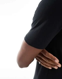 River Island Muscle Fit T-shirt In Black For Men -Layered Clothes 208144859 3