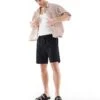 River Island Linen Blend Pull On Shorts In Black For Men -Layered Clothes 208146842 1 black