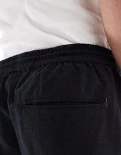 River Island Linen Blend Pull On Shorts In Black For Men 12 River Island Linen Blend Pull On Shorts In Black For Men -Layered Clothes 208146842 5