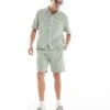River Island Checkerboard Shorts Co-ord In Green For Men -Layered Clothes 208146889 1 green