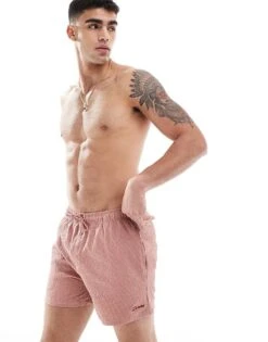 River Island Seersucker Swim Trunks In Pink For Men Pink - Medium 11 River Island Seersucker Swim Trunks In Pink For Men Pink - Medium -Layered Clothes 208147007 1 pinkmedium 1