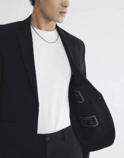 River Island Skinny Fit Suit Blazer In Black For Men -Layered Clothes 208166736 1 black 1