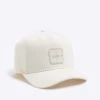 River Island Rubber Badge Baseball Cap In Ecru For Men -Layered Clothes 208166793 1 ecru