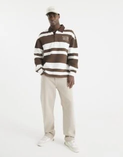 River Island Denim Loose Fit Jeans In Stone - Light For Men