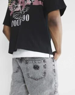 River Island Denim Loose Fit Jeans In Grey - Light For Men -Layered Clothes 208166968 3