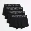 River Island Pack Of 4 Cotton Stretch Ri Trunks In Black For Men -Layered Clothes 208172355 1 black
