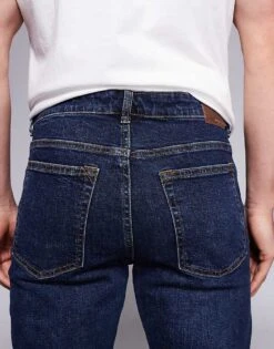 River Island Slim Fit Jeans In Dark Blue For Men Midwash Blue -Layered Clothes 208176453 5