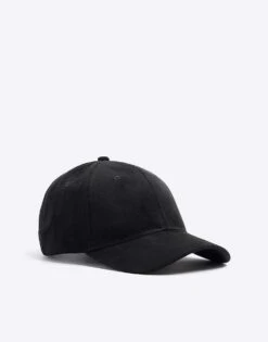 River Island Suedette Cap In Black For Men