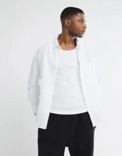 River Island Relaxed Shirt In White For Men
