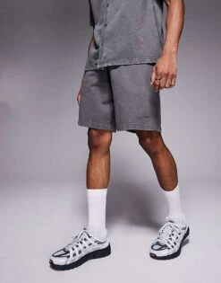 River Island Jersey Co-ord In Washed Black -Layered Clothes 208222238 1 black