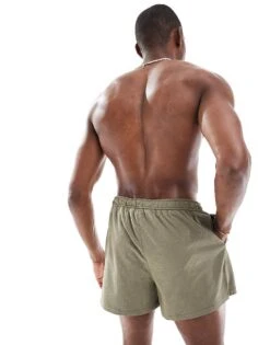 River Island Seersucker Swim Trunks In Light Khaki For Men 8 River Island Seersucker Swim Trunks In Light Khaki For Men -Layered Clothes 208329382 3