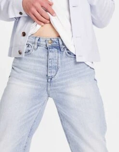 River Island Straight Jeans In Blue For Men -Layered Clothes 24236196 3