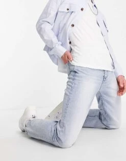 River Island Straight Jeans In Blue For Men -Layered Clothes 24236196 4